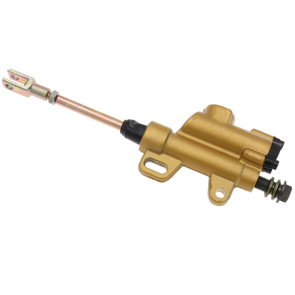 Motorcycle Rear Brake Master Cylinder M10 10Mm Hydraulic Pump Aluminum Alloy Durable Gold 9323874486185