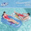 Φουσκωτή ξαπλώστρα πισίνας Beach Floaties Lounge Recliner με προσκέφαλο, ανθεκτικό υλικό PVC, 6