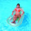 Φουσκωτή ξαπλώστρα πισίνας Beach Floaties Lounge Recliner με προσκέφαλο, ανθεκτικό υλικό PVC, 3