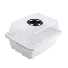 Seed Trays 2pcs 12Hole Seed Starting Tray With Humidity Dome White Mini Greenhouse Germination Tray For Seedlings