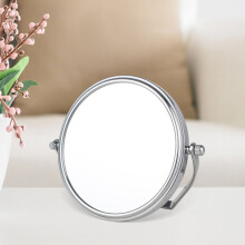 Specchio con cornice in alluminio, ampia gamma di applicazioni, specchio da tavolo compatto a doppia faccia con elegante stile specchio per il trucco