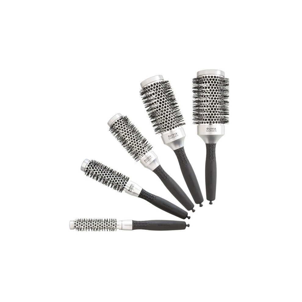Olivia Garden Brush - Essential Blowout Classic Silver - Ã 35 - Exceptional Volume - Eliminates Unruly Strands