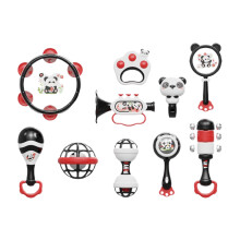 Panda Rattle Set for Babies Fun Learning Toy with EasyGrip Handle Sensory Teether