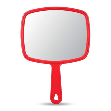 Espejo de mano premium de una sola cara, tamaño compacto y forma moderna para el cuidado personal, diseño portátil y multiusos, espejo de mano de
