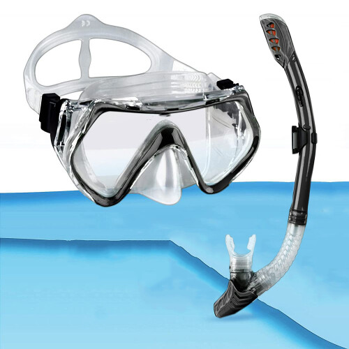 Aquatic Exploration, Quick Adjustment System Panoramic Wide View Mask, Bendable Snorkel Without Affecting Functionality Dry Snorkel Kit, For Snorkelin