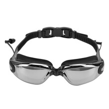 Schwimmbrille für Damen, Herren und Jugendliche, beschlagfrei, wasserdicht, flexibler Silikonrahmen, kein Auslaufen, UV-Schutz, verstellbares Band,