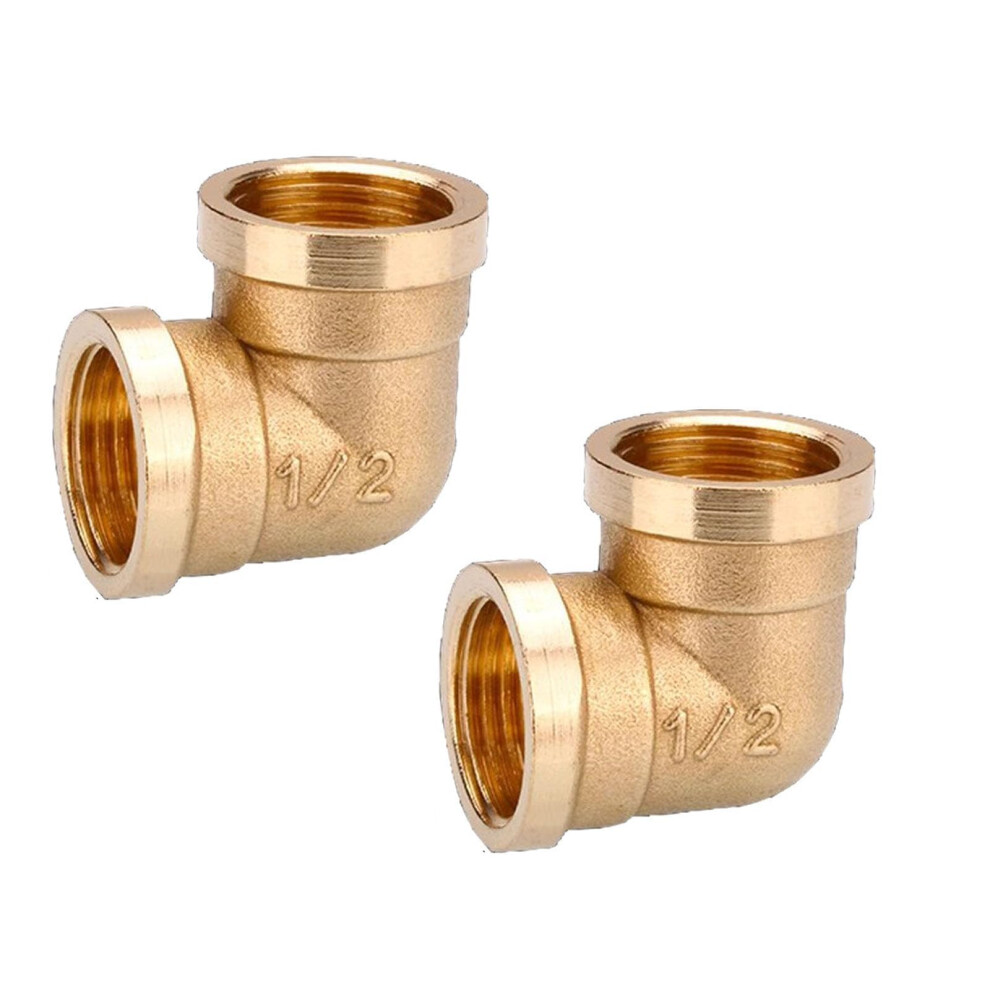 Brass Elbow 90 Degree 1/2 Inch Ig/Ag Pack Of 2 Pipe Fitting For Sanitary Water Connections 9119770136046