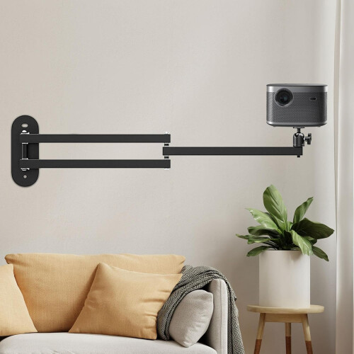 Projector Wall Mount, Projector Ceiling Mount, Foldable Bracket, Adjustable Bracket for Living Room, TwoAxis 80 cm 2