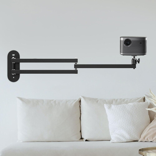 Projector Wall Mount, Projector Ceiling Mount, Foldable Bracket, Adjustable Bracket for Living Room, TwoAxis 80 cm 1
