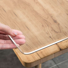 Table Film Crystal Clear 2 mm with Bevelled, Desk Pad Transparent Table Cloth PVC (35 cm x 90 cm)