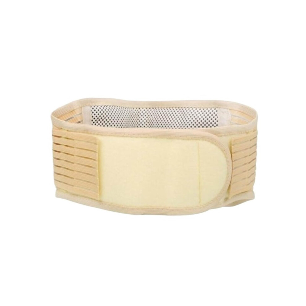 Lumbar Back Support Belt XL Beige, Spine Injury Prevention, Waist Brace, Body Shaper