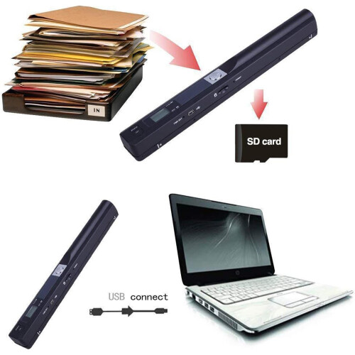 Portable Handheld Scanner HD 900 DPI for A4 Documents Images Texts Scanning via USB 1