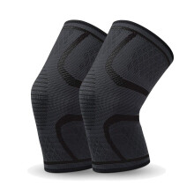 Knee Pads Elastic Fit Relieves Knee Pressure Running Fitness Outdoor Mountaineering Nylon Sports Keep Warm Men and Women Professional Gray S