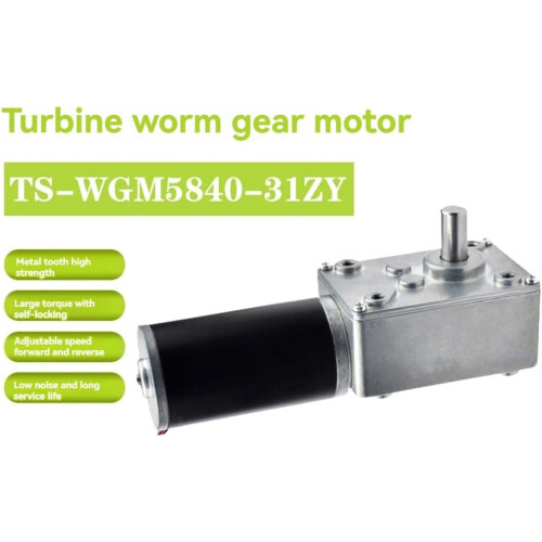 Turbo Worm Encoder Micro DC Reduction Motor With SelfLocking Speed Control 24V 12RPM 1