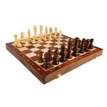 Chess set, chess game set, foldable wooden chessboard, storage for pieces, travel chess set