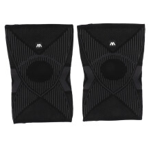 Ein Paar Knieorthese Unterstützung Schwarz Nylon