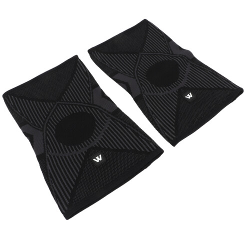 Ein Paar Knieorthese Unterstützung Schwarz Nylon 1