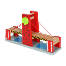 wooden train wooden railway train track wooden bridge railway bridge track bridge wooden red