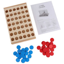 Strategy Board Games For All Ages, Mind Stimulating Strategy Game Wooden Connect 4 Game With Clear Texture Two Way Sliding Cover Eco Friendly Water Pa