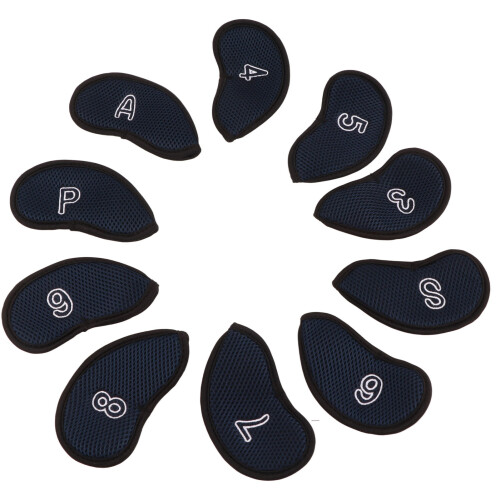 10-teiliges Golf-Eisen-Cover-Set mit Zahlen,