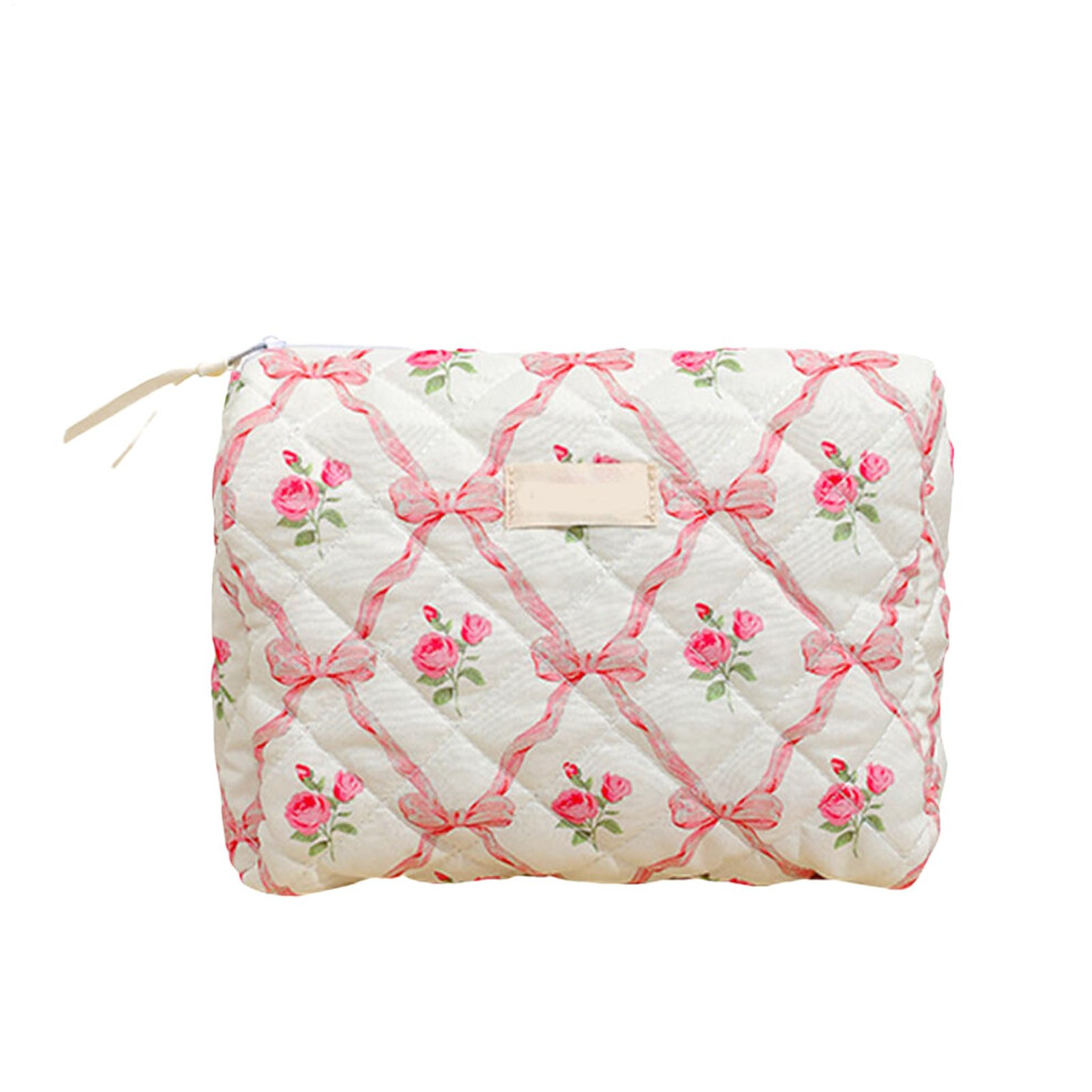 Pink Aesthetic Makeup Bag Multipurpose Toiletry Organizer, Portable Handheld Model For Women Travel Cosmetic Bag