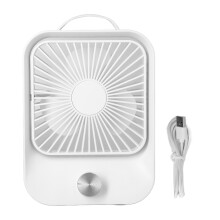 Telefoonhouder, bureauventilator met stille geluidsreductietechnologie en batterijgevoede ventilator, draagbare miniventilator voor thuis, op kantoor