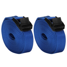 Correas de amarre resistentes, tamaño pequeño, ligeras, de nailon azul marino de alta calidad, con trinquete ajustable para una sujeción