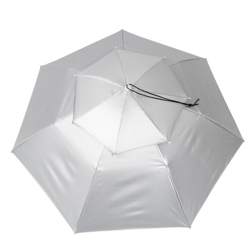 Hands Umbrella Sun Umbrellas for Rain Large Light Windproof UV Protection Blue Silver