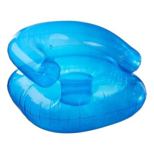 Inflatable child seat booster, waterproof air lounger, supports up to 100 kg, ideal for swimming in the pool or relaxing indoors, blue.