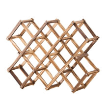 Wine Rack Wooden 10Bottle Display Stand Assembled Kitchen Bar Storage Wine Cabinet Holder