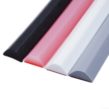Silicone Water Barrier Strip For Shower And Kitchen, Dry And Wet Threshold Seal, Waterproof Floor Guard, White 100cm