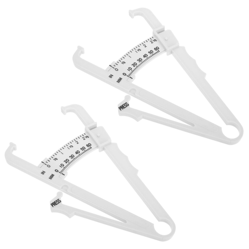 2pcs Skinfold Caliper With DualScale Tape Measure, Plastic Body Fat Ruler For Men And Women, Accurate Skinfold Analysis