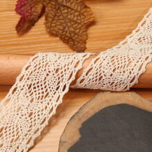 Vintage Lace Ribbon Cotton Lace Trim Beige 17# 5m Lace Border For DIY Sewing Craft Wedding Decor Gift Box