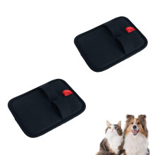 Pet hair removal glove, electrostatic, reusable, doublesided grooming, 2 pieces.
