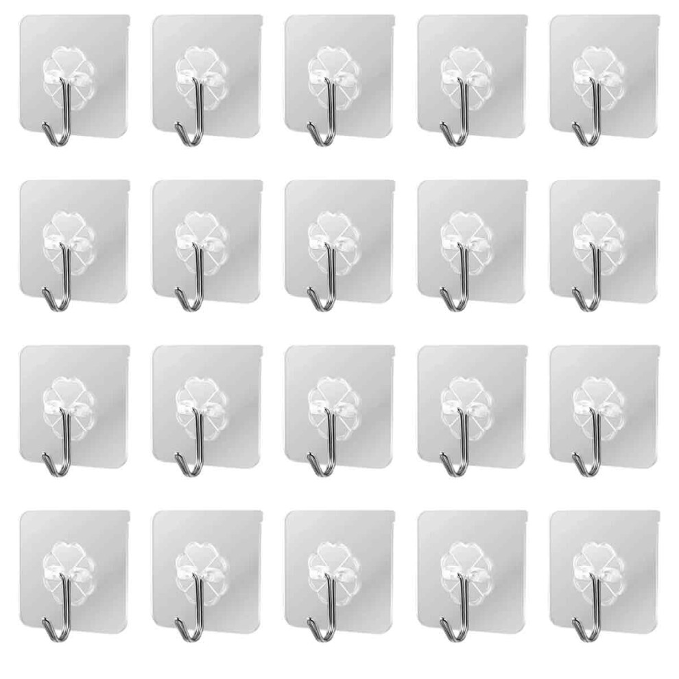 Transparent Adhesive Hooks For Smooth Surfaces, Load-Bearing And Stable Multi-Purpose Swivel Hook With 360 Degree Rotation, Fashionable Appearance Wat 9416038061950