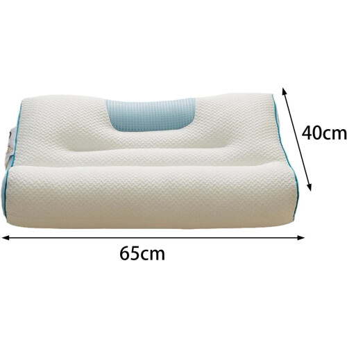 Neck Pillow for Neck Support, Soft Comfortable Sleeping Pillow, Blue 2