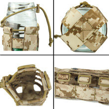 Borsa porta bottiglie d'acqua tattiche leggera da trasportare Ampia applicazione Tessuto in nylon resistente Ricarica rapida Militare MOLLE Borsa