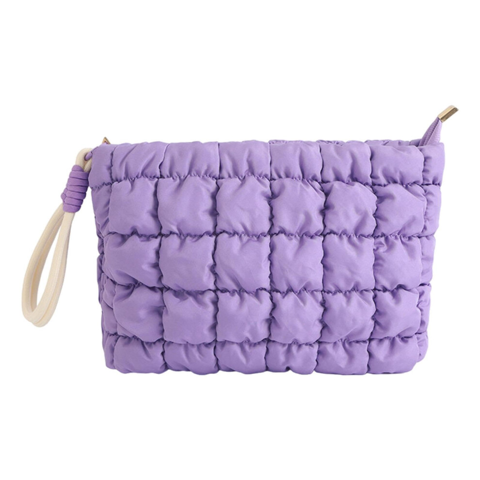 Makeup Organizer Pouch Travel Purple With Lipstick And Makeup Brush Storage