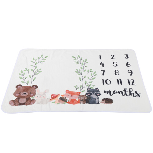 Baby Cartoon Tier Muster Monatliche Milestone 1