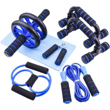 Fitness Revolution: Automatische buikspiertrainer met wiel, roestvrijstalen as, antislip dubbele rollers, met schuimrubber beklede handgreep, push-up
