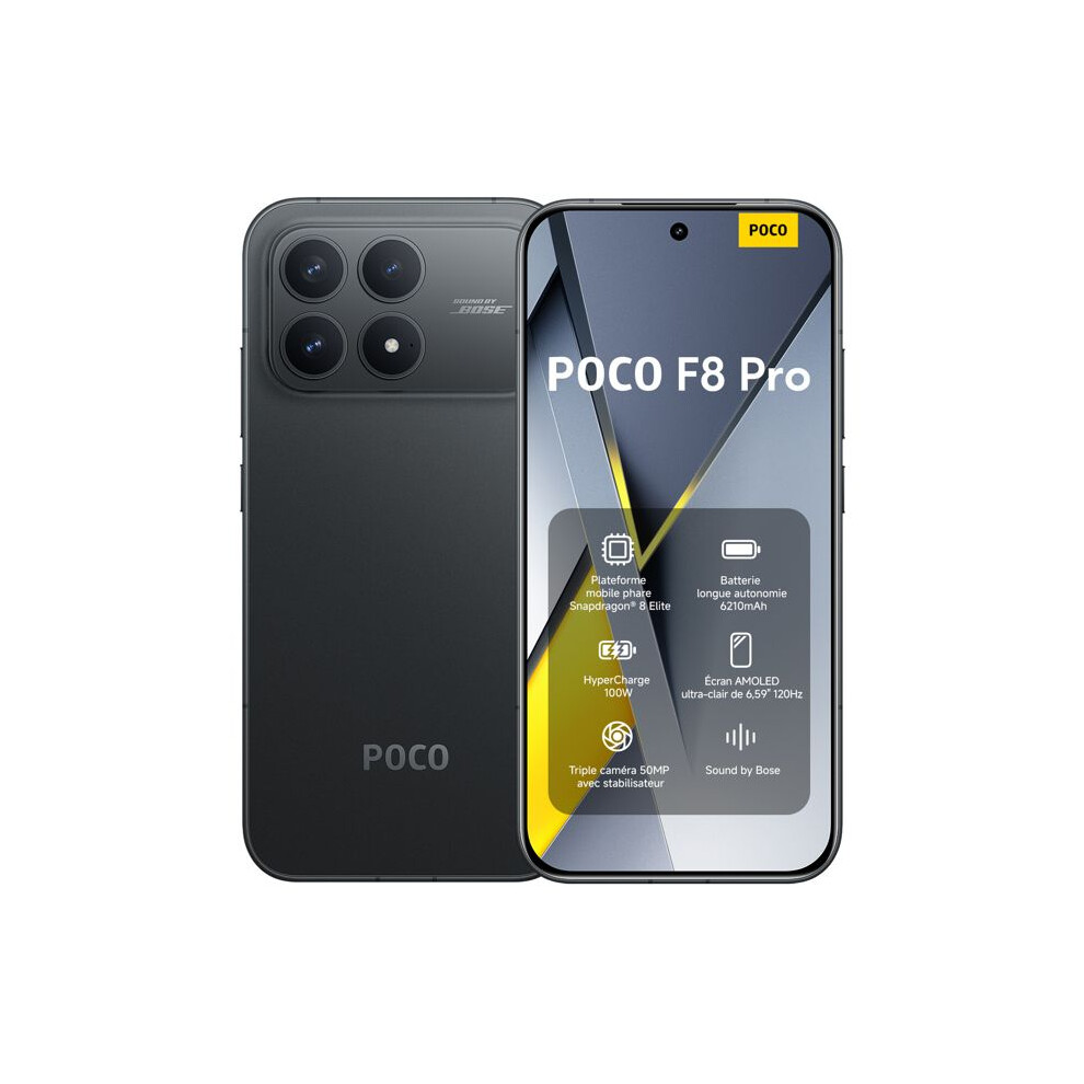 Poco F8 Pro 12 Gb + 512 Gb - High-End Snapdragon 8 Elite, Hyperrgb Amoled Display Poco 120 Hz 6.59" Black 6932554472238