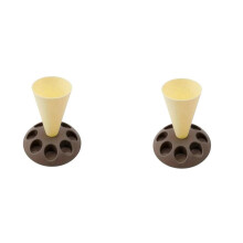 Piping Bag Stand 2X With 8Slot Piping Bag Holder And Nozzles, Plastic Pastry Bag Stand For Cake Decorating Kit