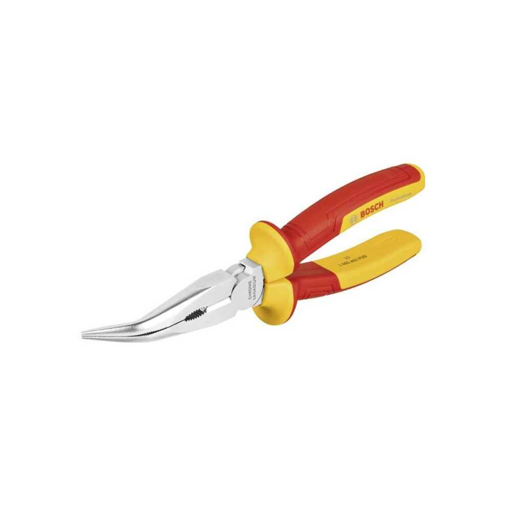 Bosch Long Angled Vde Pliers - Professional - 200 Mm - Insulated Up To 1,000 V - Electrical Protection