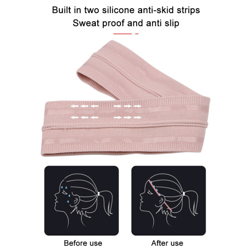 Αναπνεύσιμο Headband Workout απορρόφησης ιδρώτα μαλακό αντιολισθητικό ελαστικό ύφασμα 1