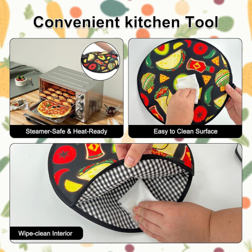 Tortilla Warmer Pouch Universal Fit Multipurpose Keeps Food Warm Kitchen Accessory 1