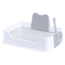 Dog Potty Indoor Puppy Toilet Toilet Tray Puppy Pee Pad Holder Removable Grid Design Easy Cleaning Puppy Pad Holder for Small or Medium Dogs
