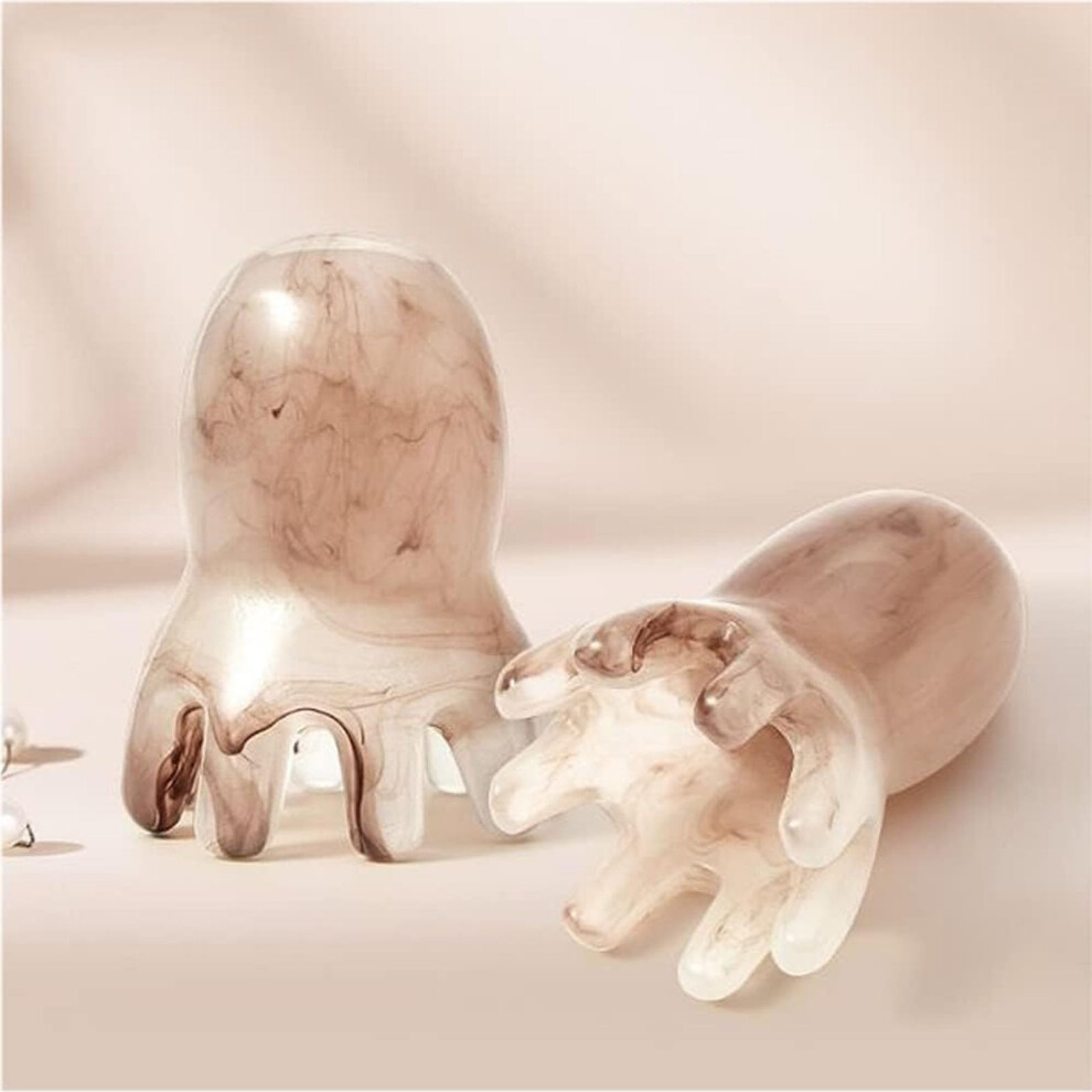 Scalp Massager 2Piece Octopus Head Massage Comb Set, 8Node Manual Acupressure Tool, Portable for Home and Office