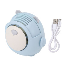 Portable USB Fan With 90 Degree Adjustable Head And Three Wind Speed Options, Eco Friendly Plastic Rechargeable Personal Fan For Kids Travel School Ho