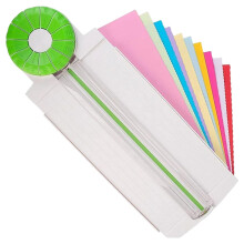 Paper Cutter For Crafting 12Style Rotating Blade With Ruler Stable Base EasyToUse For Scrapbooks Photos Cards Coupons