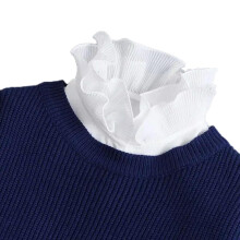 White Lapel Fake Collar Detachable False Collar For Shirts, Chiffon Cotton, Women Decorative Lace Neck Collar, Model 1
